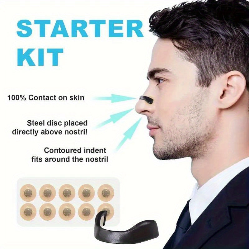 Magnetic Nasal Dilator Kit – 4 Clips, 30 Magnet Patches & Picker for Better Breathing & Comfort